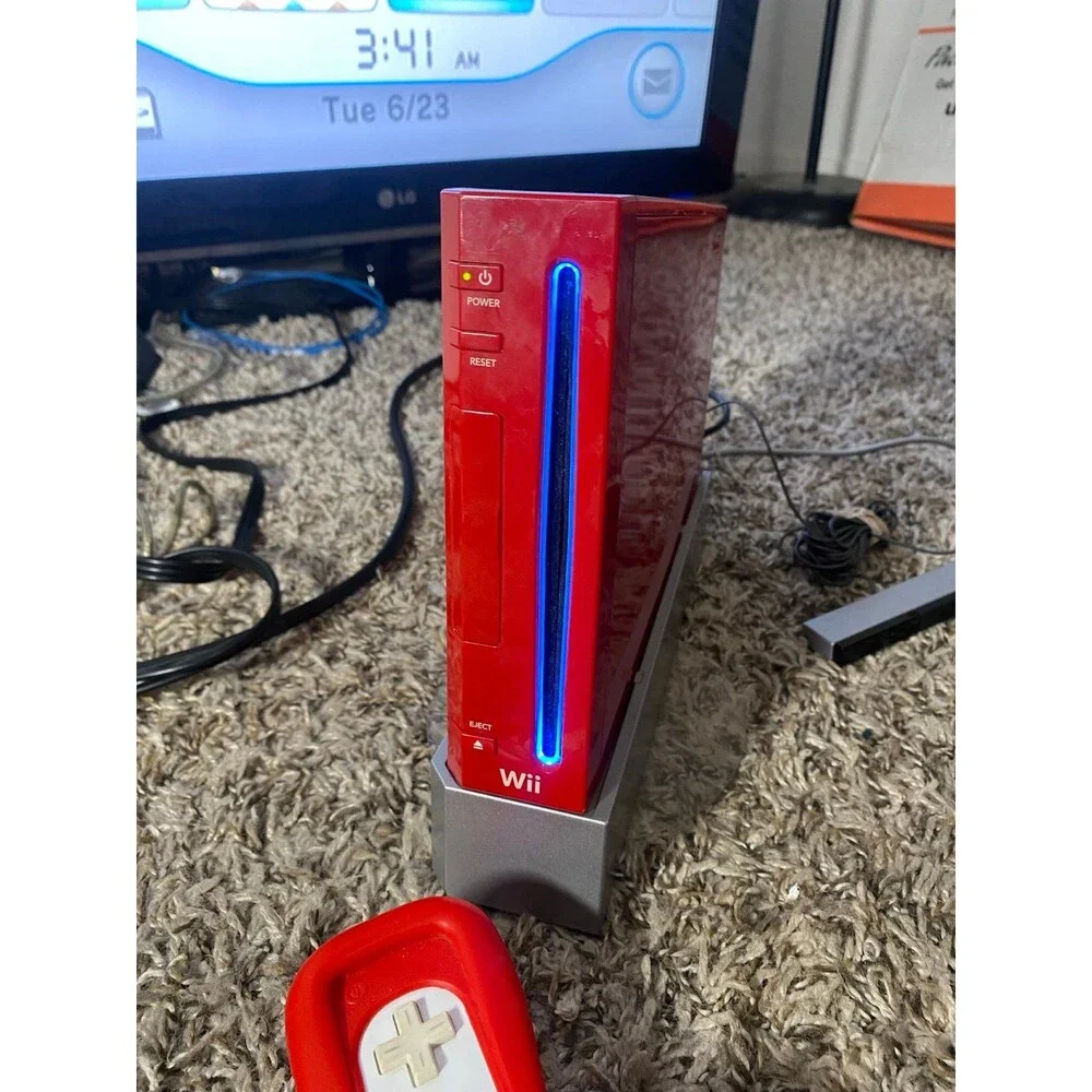 RED Nintendo Wii 25th Anniversary Limited Edition Red Console, GameCube support